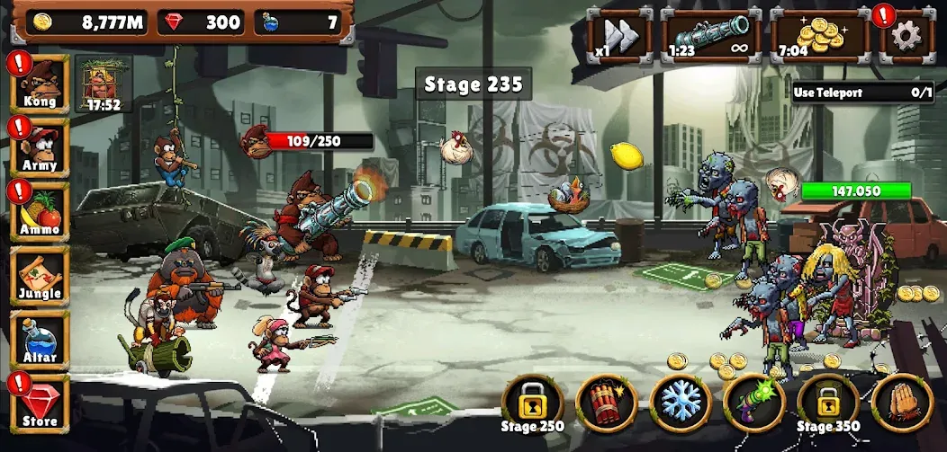 Apes vs. Zombies  [МОД Меню] Screenshot 3