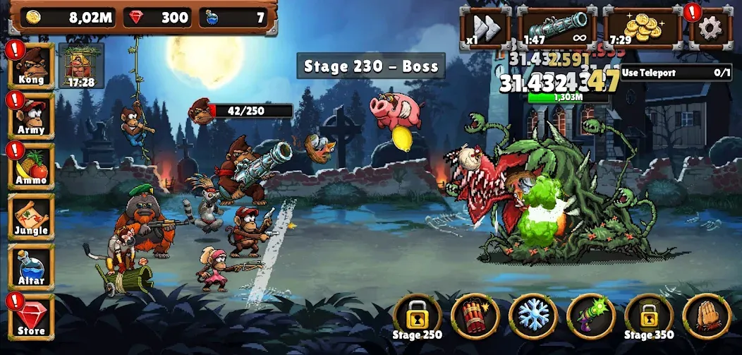 Apes vs. Zombies  [МОД Меню] Screenshot 4