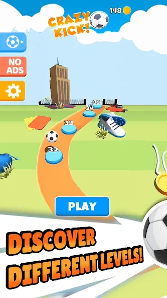 Crazy Kick! Fun Football game  [МОД Много денег] Screenshot 5