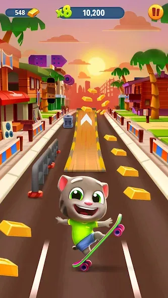 Talking Tom Gold Run  [МОД Бесконечные деньги] Screenshot 1