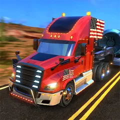 Взлом Truck Simulator USA Revolution (Трак Симулятор США Революция)  [МОД Много денег] - стабильная версия apk на Андроид