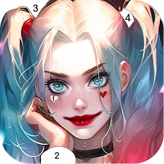 Взломанная Clown Color, Paint by number  [МОД Unlimited Money] - последняя версия apk на Андроид