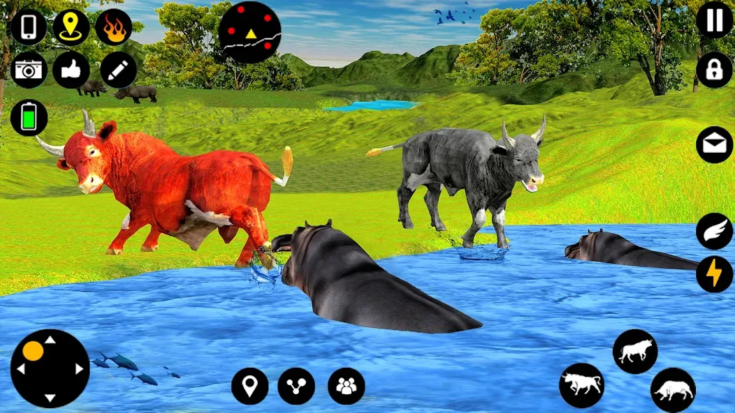 Angry Bull Attack Fight Games (Ангри Булл Атак Файт Геймс)  [МОД Меню] Screenshot 4