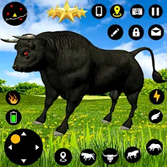 Скачать взломанную Angry Bull Attack Fight Games (Ангри Булл Атак Файт Геймс)  [МОД Меню] - последняя версия apk на Андроид