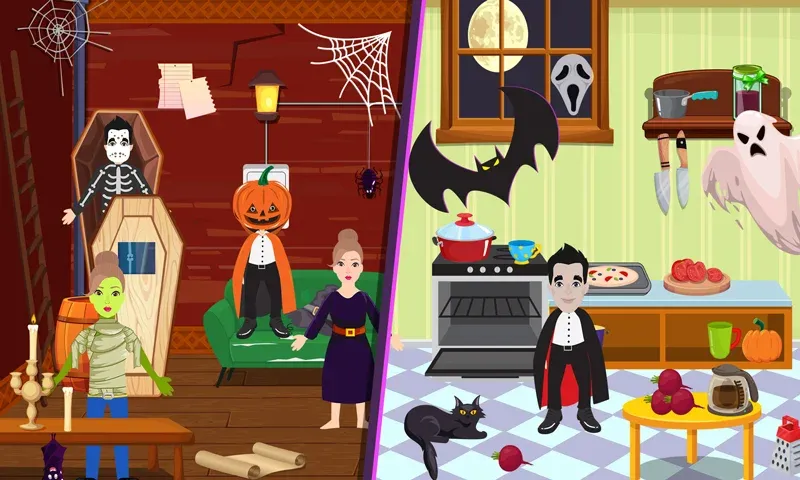 Pretend Play Halloween Party (Претендуй на Хэллоуинскую вечеринку)  [МОД Menu] Screenshot 4