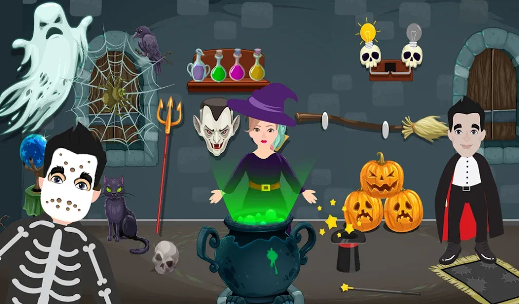 Pretend Play Halloween Party (Претендуй на Хэллоуинскую вечеринку)  [МОД Menu] Screenshot 5