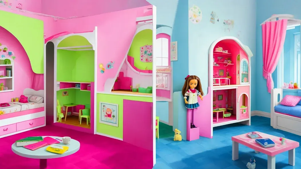 Doll House Design: Girl Games (Долл Хаус Дизайн)  [МОД Много денег] Screenshot 1