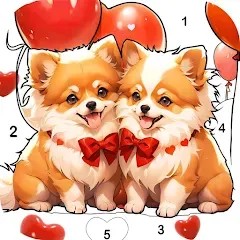 Взлом Dog Coloring, Color by number  [МОД Много монет] - полная версия apk на Андроид