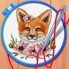 Взлом Cross Stitch Coloring Art (Кроссстич окрашивание искусства)  [МОД Много монет] - последняя версия apk на Андроид