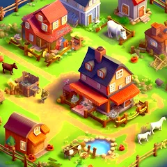 Скачать взломанную Country Valley Farming Game (Парадайз Хей Фарм Айленд)  [МОД Unlocked] - стабильная версия apk на Андроид