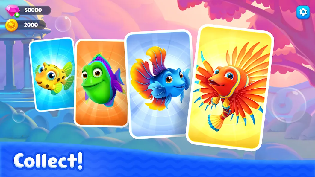 Fishdom Solitaire (Фишдом Солитер)  [МОД Много денег] Screenshot 4