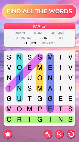 Word Search - Word Puzzle Game  [МОД Меню] Screenshot 1