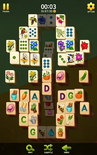 Mahjong Blossom Solitaire  [МОД Все открыто] Screenshot 2