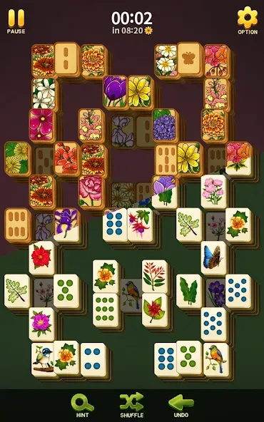 Mahjong Blossom Solitaire  [МОД Все открыто] Screenshot 4