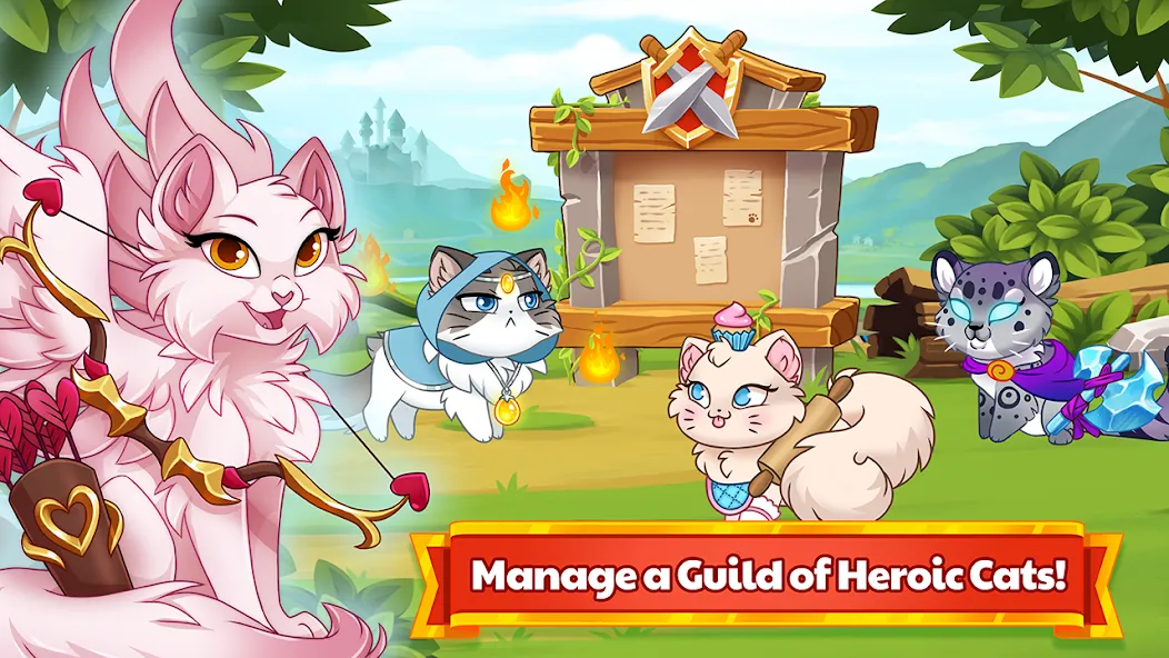 Castle Cats - Idle Hero RPG (Кэстл Кэтс)  [МОД Все открыто] Screenshot 1