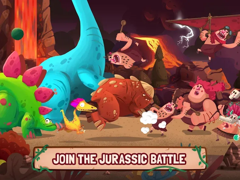 Dino Bash: Dinosaur Battle (Дино Баш)  [МОД Unlocked] Screenshot 5