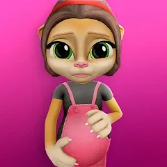 Взломанная Pregnant Talking Cat Emma  [МОД Много монет] - последняя версия apk на Андроид