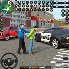 Взломанная City Police Car Driving Games  [МОД Все открыто] - полная версия apk на Андроид