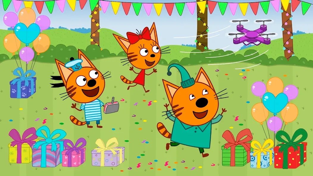 Kid-E-Cats: Kids birthday  [МОД Много монет] Screenshot 3