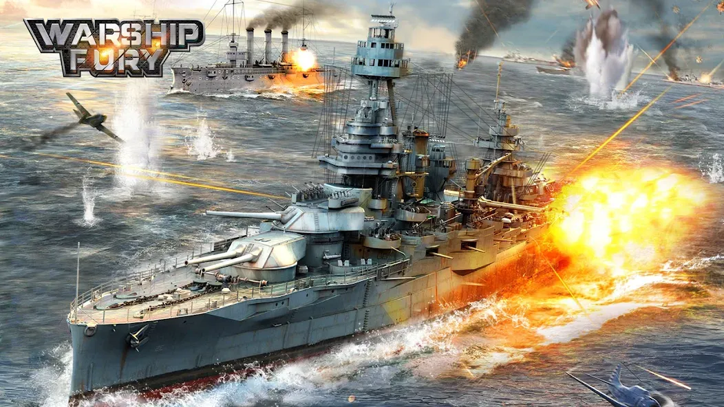 Warship Fury  [МОД Много монет] Screenshot 1