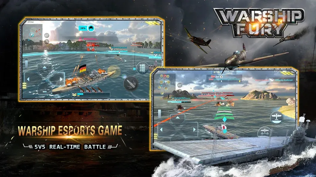 Warship Fury  [МОД Много монет] Screenshot 2