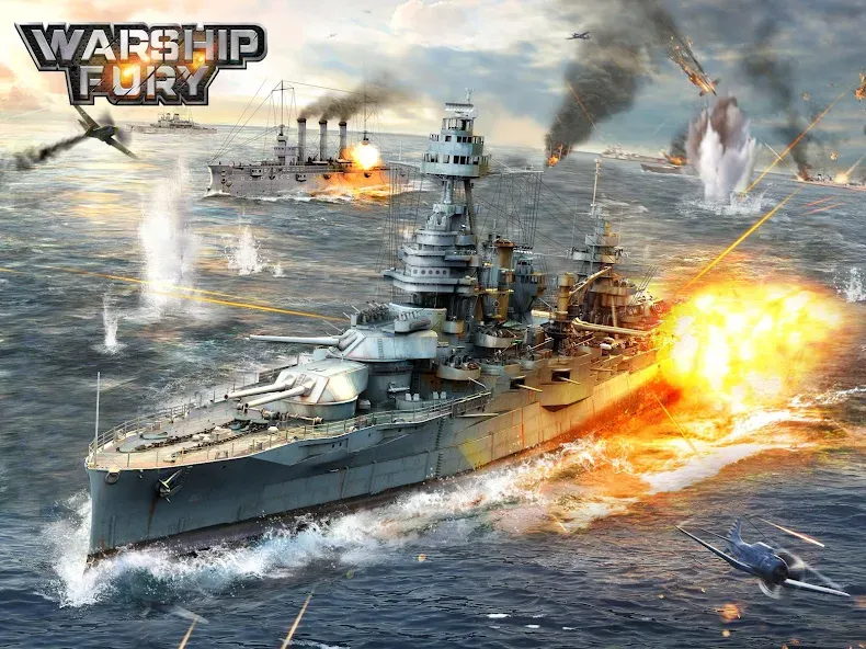 Warship Fury  [МОД Много монет] Screenshot 5