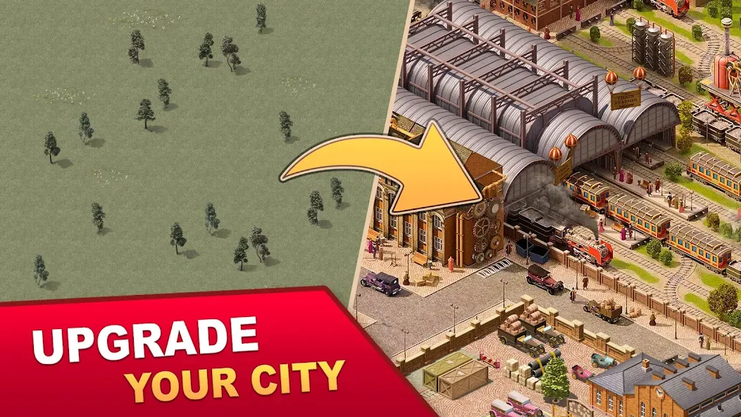 Steam City: Town building game (Стим Сити)  [МОД Unlocked] Screenshot 1