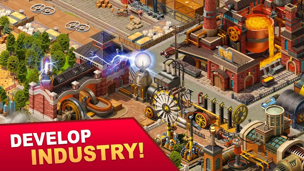 Steam City: Town building game (Стим Сити)  [МОД Unlocked] Screenshot 3