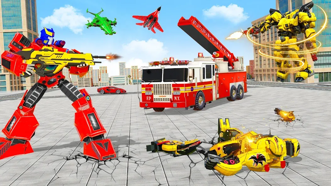 Fire Truck Robot Car Game  [МОД Меню] Screenshot 5