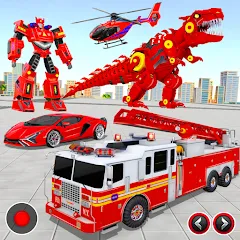 Скачать взлом Fire Truck Robot Car Game  [МОД Меню] - стабильная версия apk на Андроид