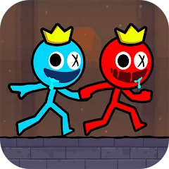 Взломанная Red and Blue Stickman 2024 (Ред энд Блу Стикмен 2)  [МОД Меню] - последняя версия apk на Андроид