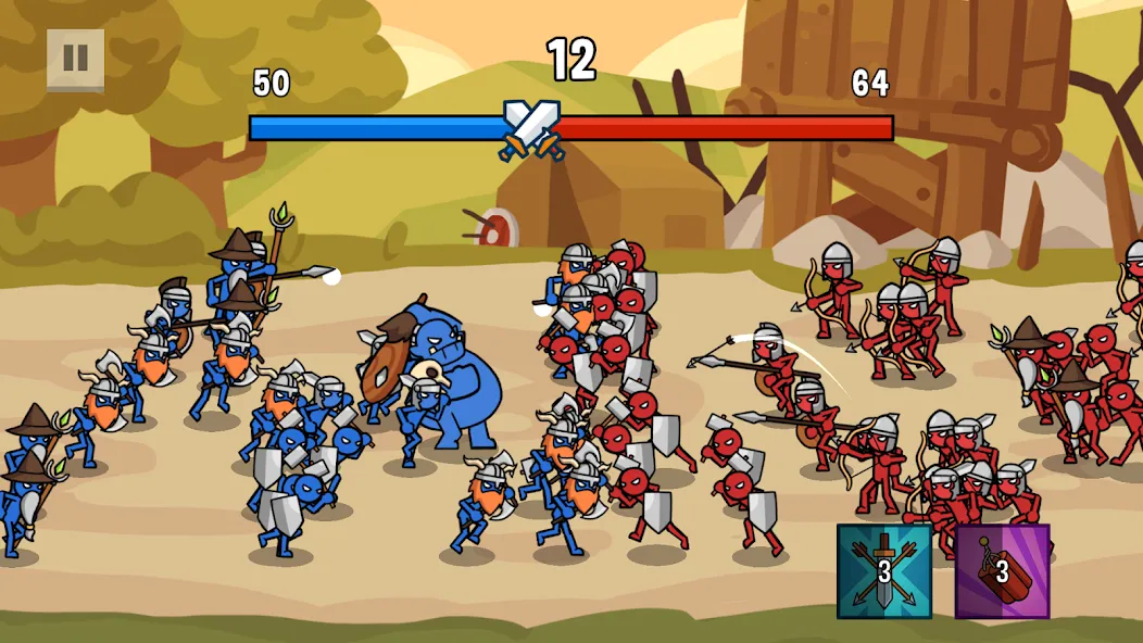 Stick Battle: War of Legions (Стик битва)  [МОД Бесконечные деньги] Screenshot 1