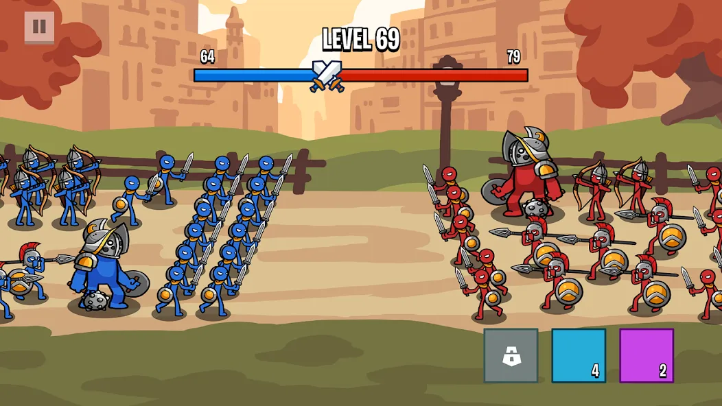 Stick Battle: War of Legions (Стик битва)  [МОД Бесконечные деньги] Screenshot 2