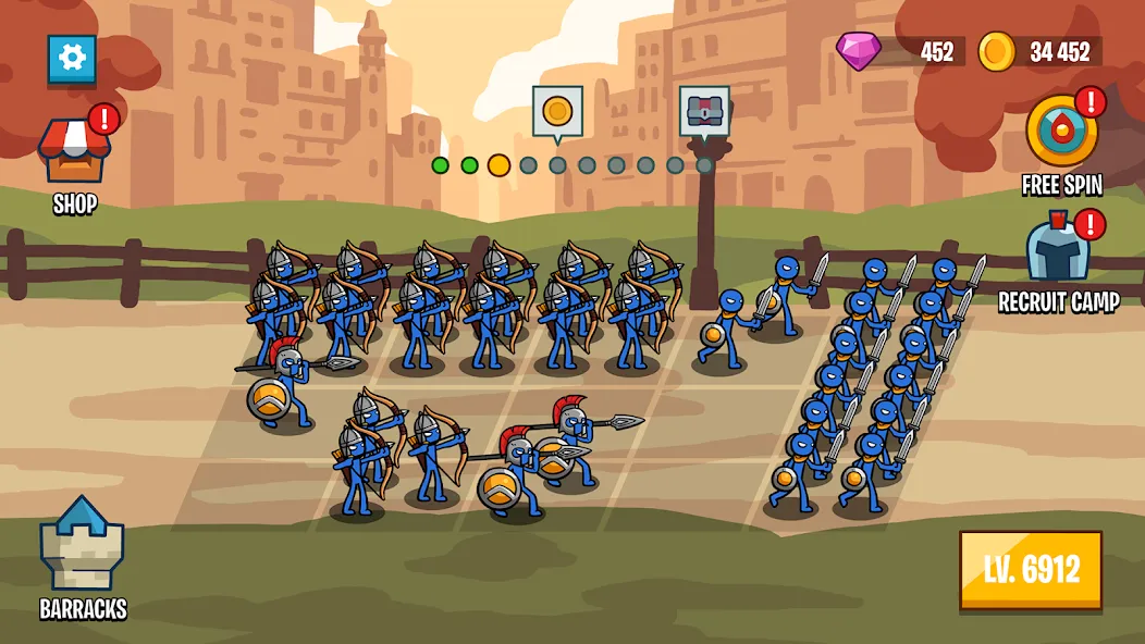 Stick Battle: War of Legions (Стик битва)  [МОД Бесконечные деньги] Screenshot 4