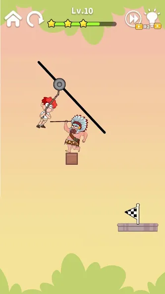 Zipline Rescue: Physics Game (Зиплайн Рескью)  [МОД Все открыто] Screenshot 1