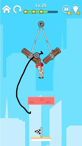 Zipline Rescue: Physics Game (Зиплайн Рескью)  [МОД Все открыто] Screenshot 5