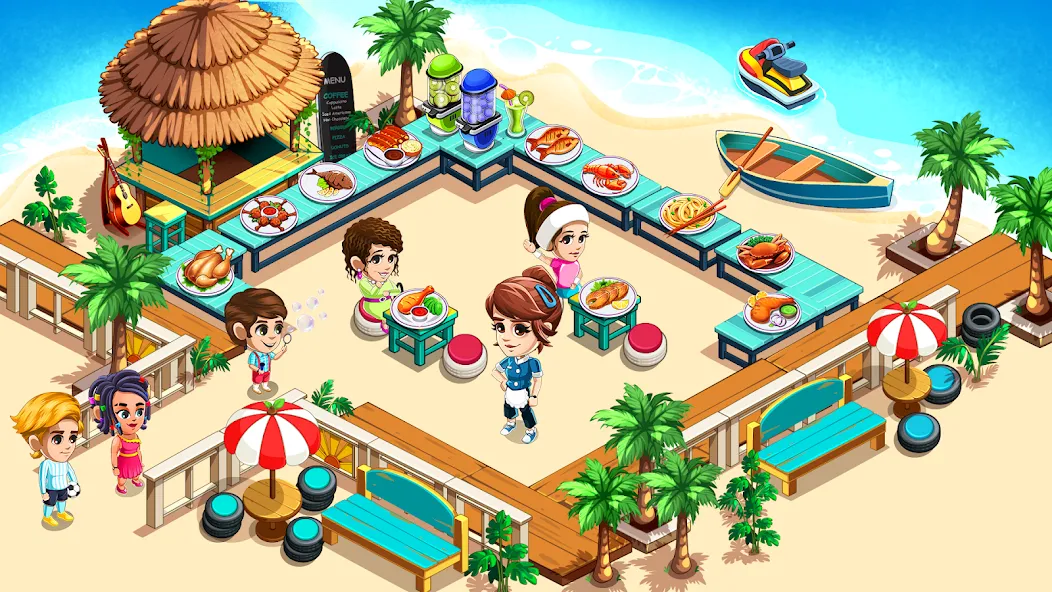 Cooking Restaurant Kitchen (Кукинг Ресторан Китчен)  [МОД Бесконечные монеты] Screenshot 3