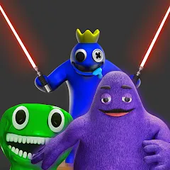 Скачать взломанную Grimace monster playground (Батл Плейграунд Монстерс)  [МОД Бесконечные деньги] - полная версия apk на Андроид