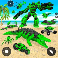 Скачать взлом Crocodile Animal Robot Games  [МОД Mega Pack] - полная версия apk на Андроид