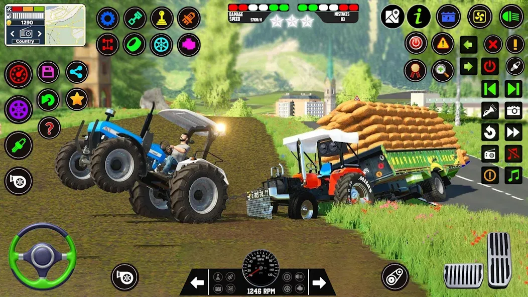 Indian Tractor Farming Games  [МОД Много монет] Screenshot 1