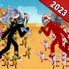 Взломанная Stickman Battle 2: Empires War (Стикмен Битва 2)  [МОД Много монет] - стабильная версия apk на Андроид