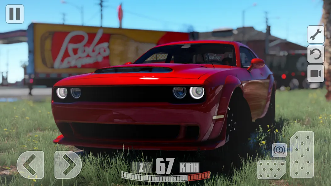 Simulator Dodge Demon Parking (Симулятор парковки  )  [МОД Бесконечные деньги] Screenshot 1