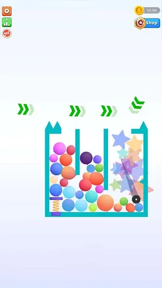 Bounce and pop - Puff Balloon  [МОД Бесконечные монеты] Screenshot 2