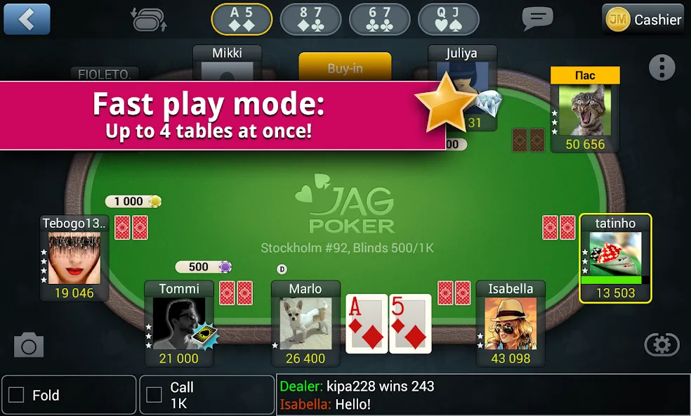 Jag Poker HD (Яг Покер ХД)  [МОД Много денег] Screenshot 2