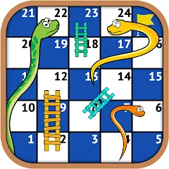 Скачать взломанную Snakes and Ladders - Ludo Game (Змеи и лестницы)  [МОД Много денег] - стабильная версия apk на Андроид