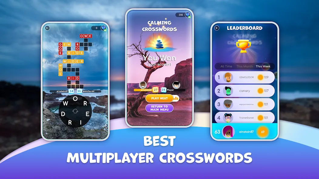 Calming Crosswords Word Puzzle  [МОД Unlocked] Screenshot 3