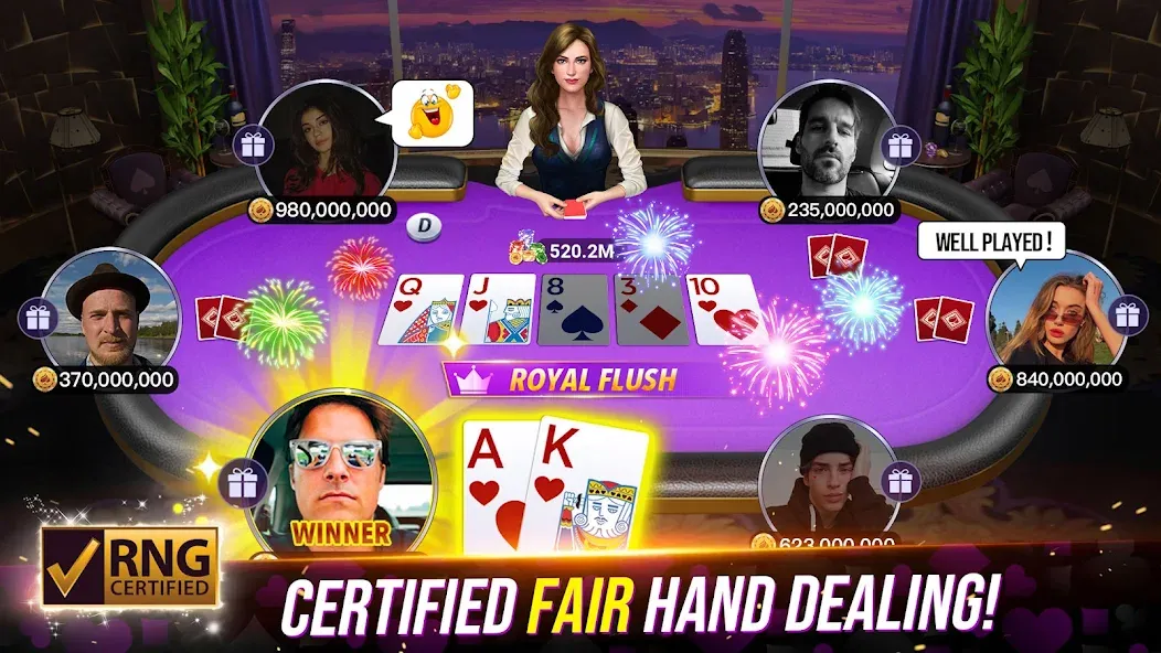 Poker Fever - Win your Fame (Покер Клаш)  [МОД Много денег] Screenshot 1