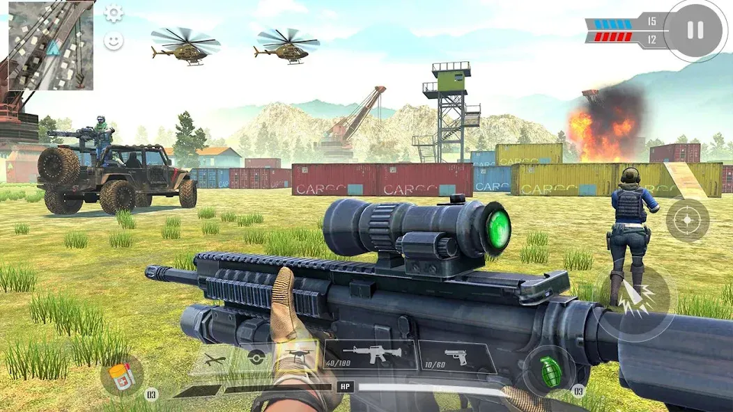 Commando War Army Game Offline  [МОД Бесконечные монеты] Screenshot 4