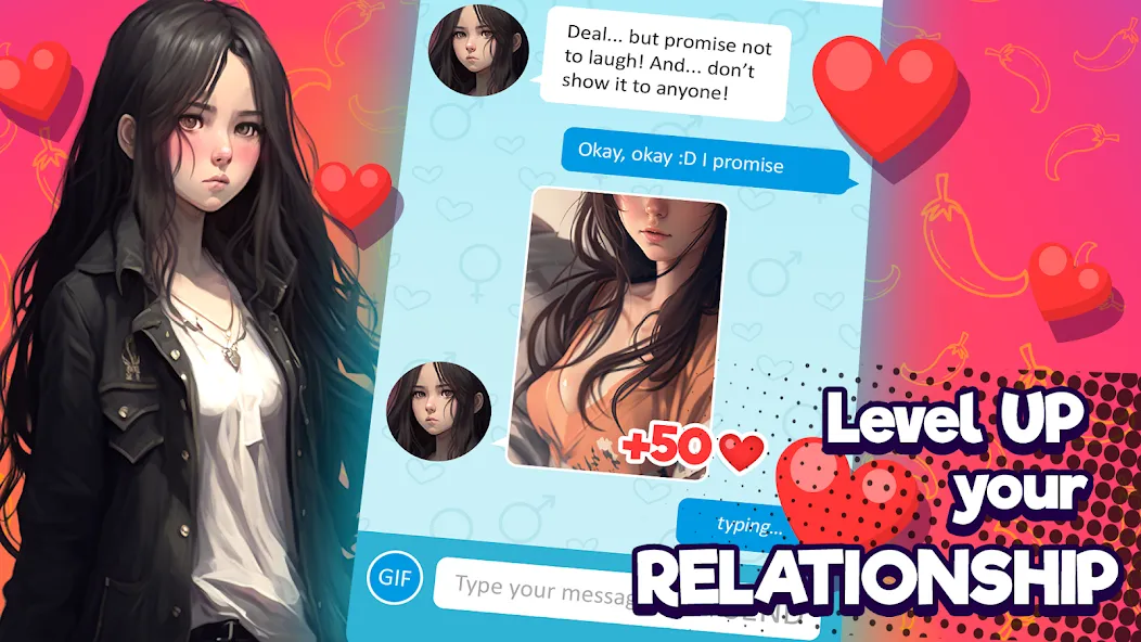 Anime Girlfriend - AI Chat (Аниме Грлфренд)  [МОД Mega Pack] Screenshot 2