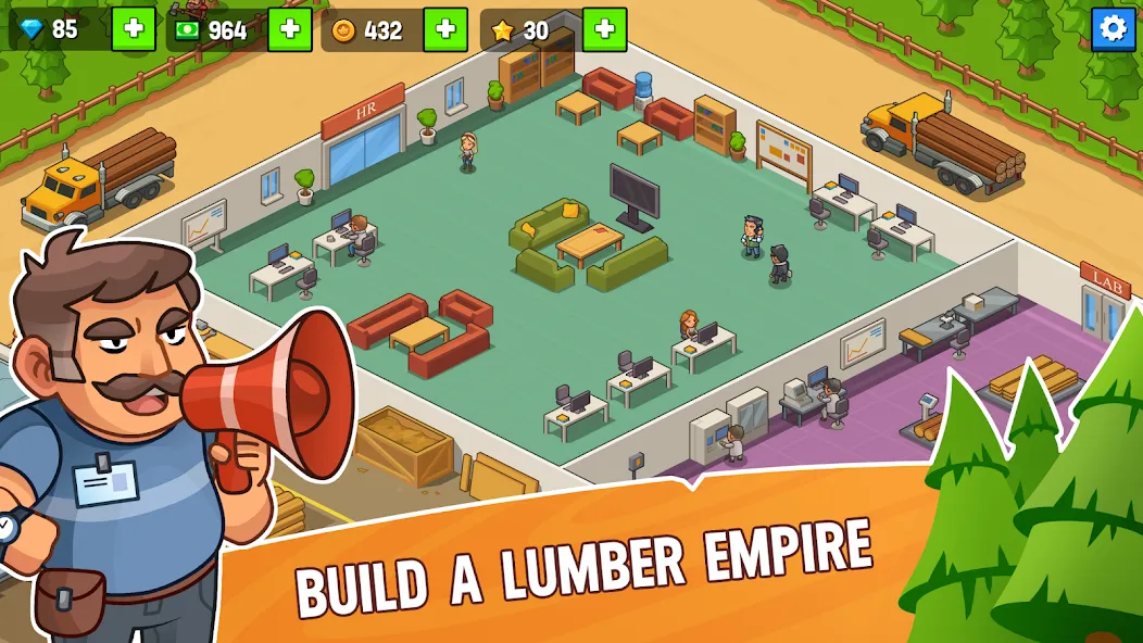 Lumber Inc Tycoon (Ламбер инк тайкун)  [МОД Много денег] Screenshot 1